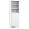 vidaXL Buffet haut avec LED blanc 69x32,5x200 cm bois d&rsquo;ing&eacute;nierie