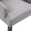vidaXL Chaises &agrave; manger avec accoudoirs lot de 2 gris clair tissu