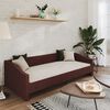 vidaXL Lit avec &eacute;clairage USB Violet Tissu 90x200 cm