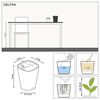 LECHUZA Jardini&egrave;re DELTINI ALL-IN-ONE Blanc brillant