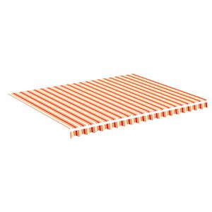 vidaXL Tissu de remplacement pour auvent jaune et orange 4,5x3,5 m polyester