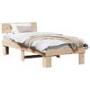 vidaXL Cadre de lit avec t&ecirc;te de lit Naturel 90 x 190 cm Pin massif