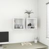vidaXL Armoire murale Blanc brillant 37x37x37 cm Bois d&rsquo;ing&eacute;nierie