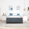 vidaXL Cadre de lit avec matelas Gris fonc&eacute; 160 x 200 cm tissu