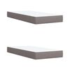 vidaXL Sommier &agrave; lattes de lit avec matelas Taupe 200x200 cm Tissu