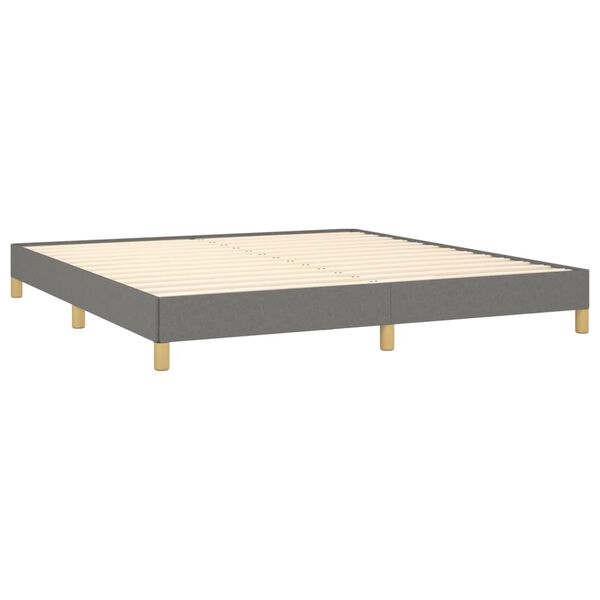 vidaXL Cadre de lit sans matelas gris fonc&eacute; 180x200 cm tissu