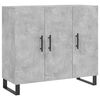vidaXL Buffet gris b&eacute;ton 90x34x80 cm bois d'ing&eacute;nierie