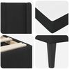 vidaXL Cadre de lit avec matelas Noir 90 x 200 cm Velours