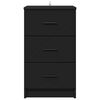 vidaXL Cabinet de chevet Noir 38 x 38 x 66 cm Bois d'ing&eacute;nierie