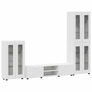 vidaXL Ensemble meuble TV FLORIN 3 pc Blanc Bois d'ing&eacute;nierie