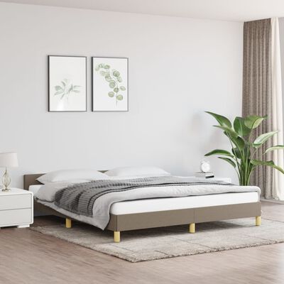 vidaXL Cadre de lit sans matelas taupe 180x200 cm tissu