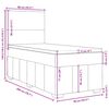vidaXL Sommier &agrave; lattes de lit avec matelas Marron fonc&eacute; 90x200 cm