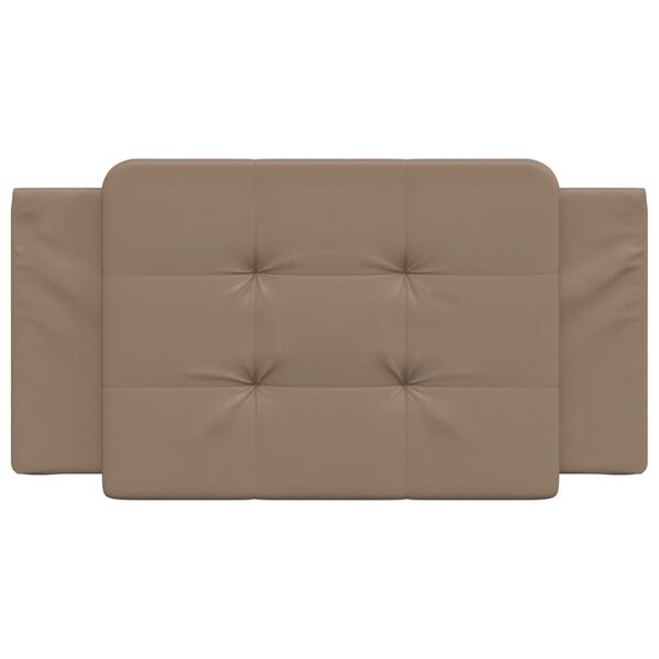 vidaXL Coussin de t&ecirc;te de lit Zadar cappuccino 100 cm similicuir