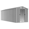 vidaXL Abri de jardin gris clair 191 x 555 x 198 cm en acier galvanis&eacute;