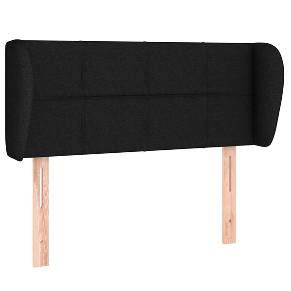 vidaXL T&ecirc;te de lit avec oreilles Noir 83x23x78/88 cm Tissu