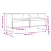vidaXL Meuble TV blanc brillant 100x34,5x44,5 cm bois d'ing&eacute;nierie