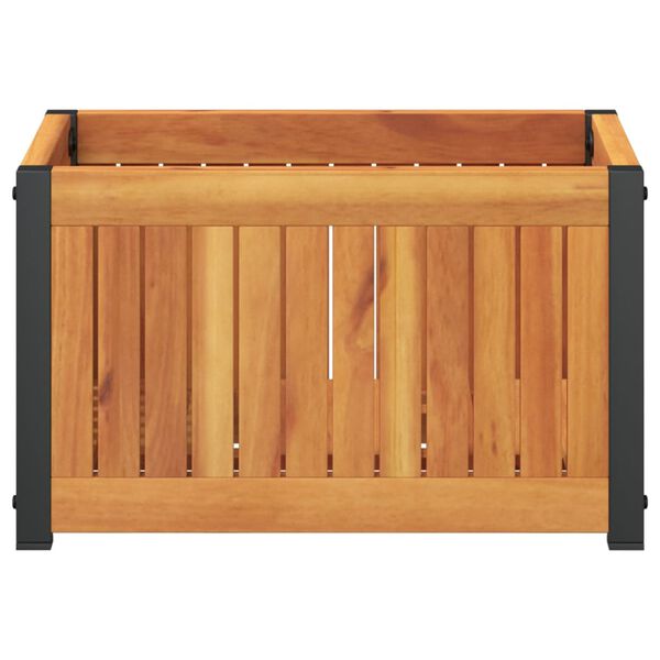 vidaXL Jardini&egrave;re 45x30x27,5 cm bois massif d'acacia et acier