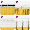 vidaXL Rideaux occultants avec anneaux 2 pcs Jaune moutarde