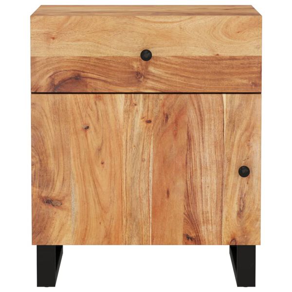 vidaXL Table de chevet 50x33x60cm Bois d'acacia solide et d'ing&eacute;nierie