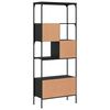 vidaXL Biblioth&egrave;que 5 niveaux noir 76x33x188,5 cm bois d'ing&eacute;nierie