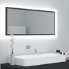 vidaXL Miroir &agrave; LED de salle de bain Gris 100x8,5x37 cm Acrylique