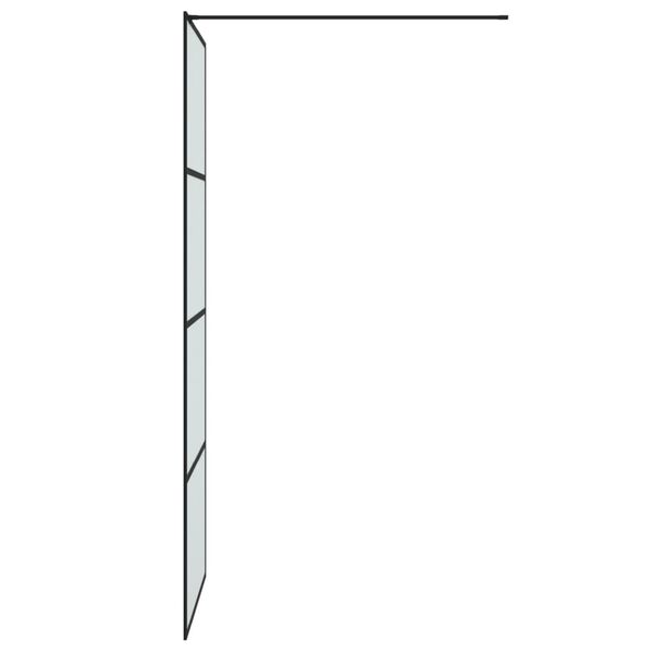 vidaXL Paroi de douche Noir 80x195 cm Verre ESG d&eacute;poli