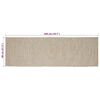 vidaXL Tapis de surface Rectangulaire Naturel et Blanc 80 x 200 cm