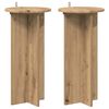 vidaXL Support de Plante 2 pi&egrave;ces Ch&ecirc;ne artisanal 29,5 x 29,5 x 60 cm