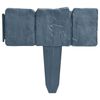 vidaXL Cl&ocirc;ture de jardin/pelouse plastique aspect de pierre 41 pcs 10m