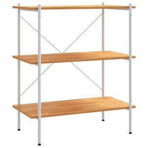 vidaXL &Eacute;tag&egrave;re &agrave; 3 niveaux Blanc et ch&ecirc;ne 80x40x92 cm