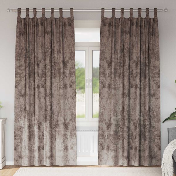 vidaXL Rideaux en velours 2 pcs Cappuccino 245 x 140 cm Velours