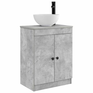vidaXL Meuble de salle de bain avec &eacute;vier Gris b&eacute;ton 54 x 35 x 83 cm