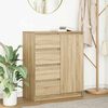 vidaXL Buffet avec tiroirs ch&ecirc;ne sonoma 71x35x84 cm bois d'ing&eacute;nierie