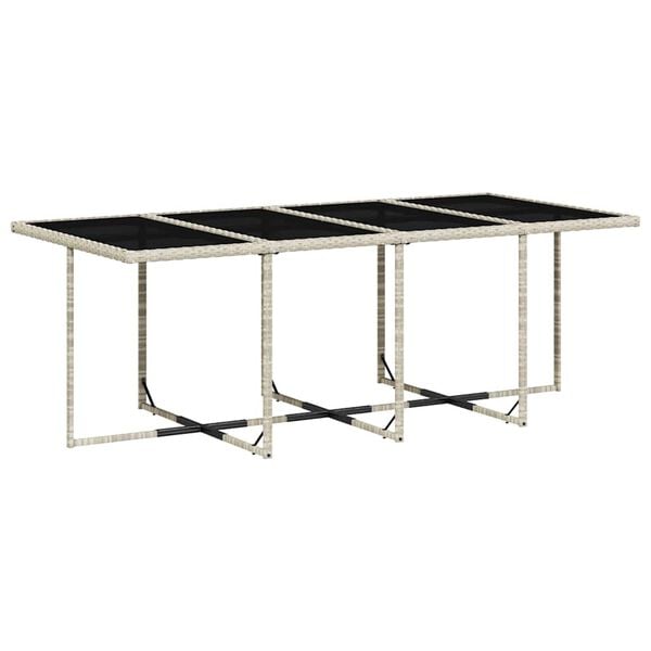 vidaXL Ensemble &agrave; manger de jardin et coussins 13 pcs gris clair rotin