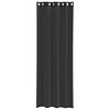 vidaXL Rideaux en voile avec &oelig;illets 2 pcs noir 140x260 cm