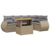 vidaXL Salon de jardin avec coussins 6 pcs beige r&eacute;sine tress&eacute;e