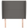 vidaXL T&ecirc;te de lit avec oreilles Gris 93x23x118/128 cm Similicuir