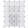 vidaXL Armoire modulaire 14 compartiments blanc 37 x 146 x 180,5 cm