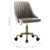 vidaXL Chaises pivotantes &agrave; manger lot de 4 gris clair velours