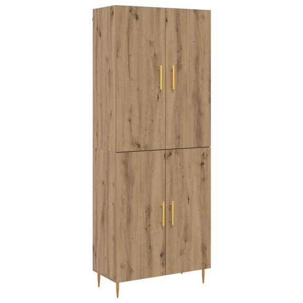 vidaXL Haut Armoire Montage mural ch&ecirc;ne artisanal 69,5 x 34 x 180 cm