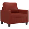 vidaXL Ensemble de canap&eacute;s 3 pcs et coussins Rouge bordeaux Similicuir