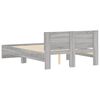 vidaXL Cadre de lit sans matelas sonoma gris 135x190 cm