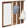 vidaXL Porte-manteau mural avec &eacute;tag&egrave;re Bois ancien 84 x 10 x 80 cm