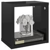 vidaXL Étagères cube murales 4 pcs noir brillant 22x15x22 cm