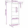 vidaXL Porte coulissante Naturel 80 x 208 cm Bois de pin massif