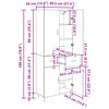 vidaXL Haut Armoire 2 pcs Ch&ecirc;ne artisanal Bois Agglom&eacute;r&eacute; et Verre