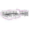 vidaXL Salon de jardin 9 pcs Bois de pin massif