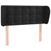 vidaXL T&ecirc;te de lit avec oreilles Noir 83x23x78/88 cm Velours