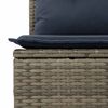 vidaXL Salon de jardin avec coussins 7pcs gris r&eacute;sine tress&eacute;e acacia