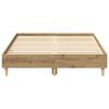 vidaXL Cadre de lit sans matelas ch&ecirc;ne artisanal 135x190 cm